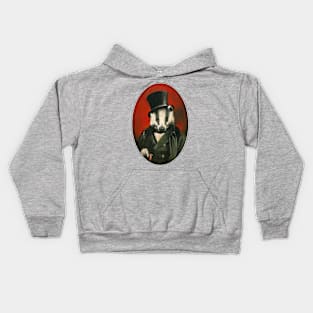 Victorian Badger oval design Kids Hoodie